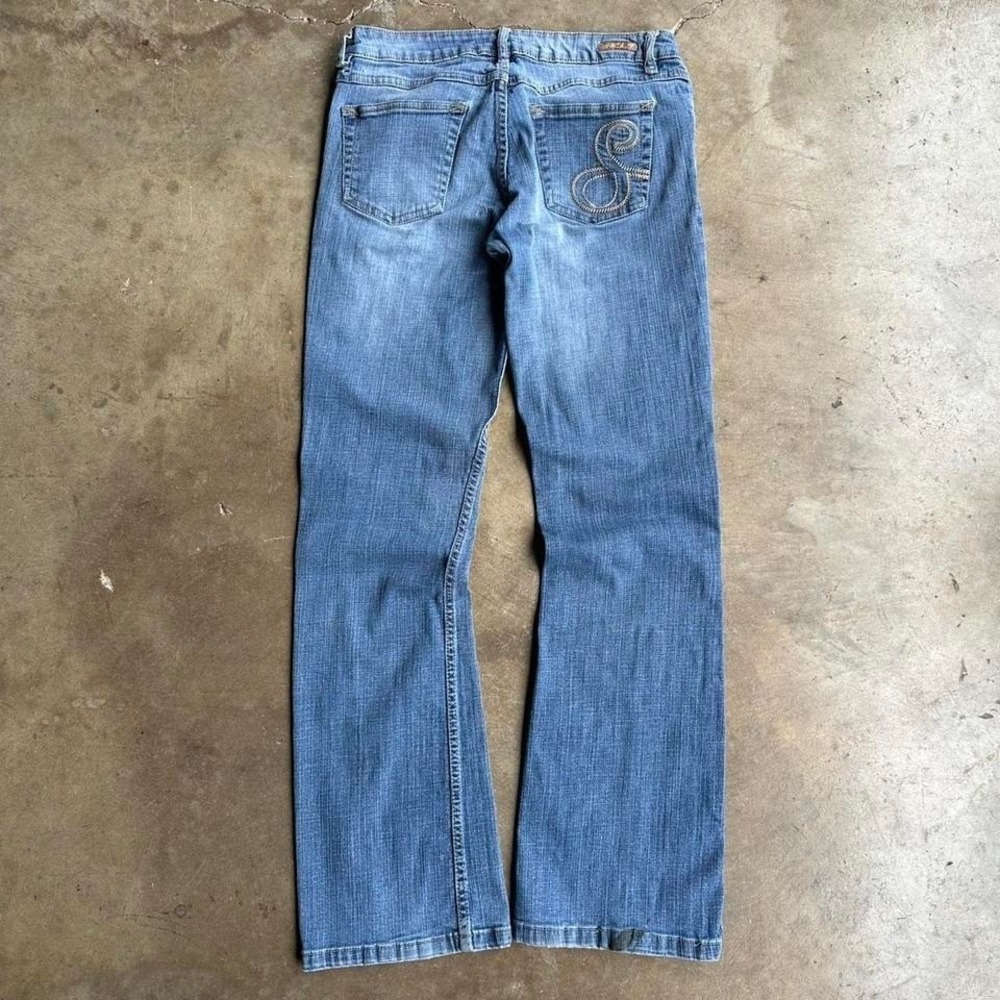 Vintage Y2K Low-rise flared blue South Pole denim jeans size 29x30